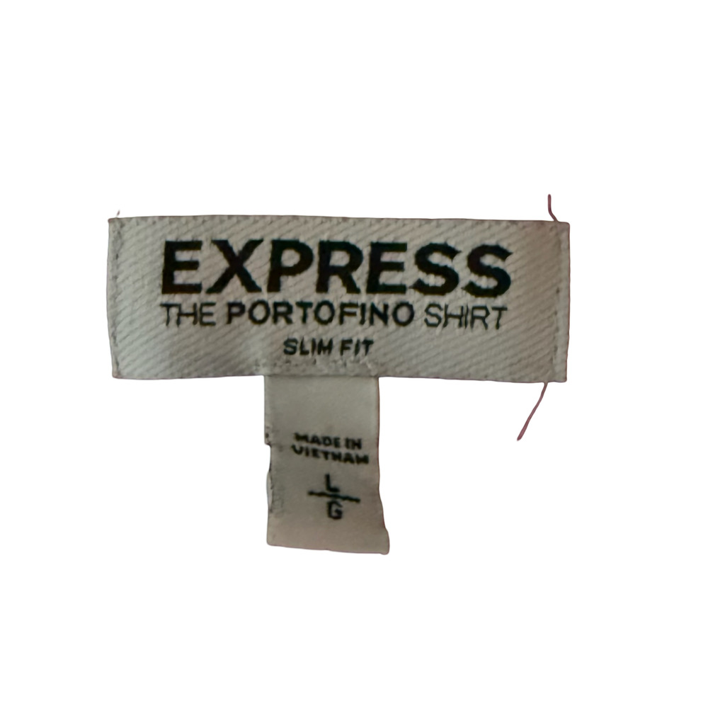 Express The Portofino Shirt Pink Button Up Chiffon Long Sleeve Top V-Neck sz L - Picture 4 of 16